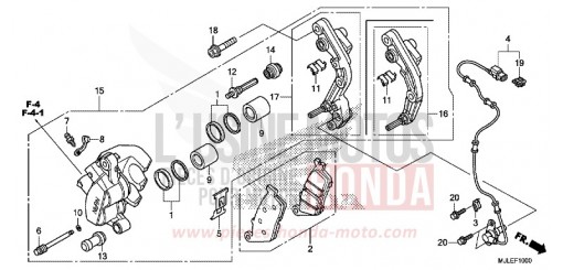FRONT BRAKE CALIPER NC750SAE de 2014